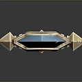 Fantasy Sword With Blue To Purple Gradient Blade Golden Guard Purple Gem And Red Handle