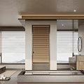 Japanese Style Hotel Guest Room With Tatami Area Wooden Sliding Door Bathtub And Mountain View