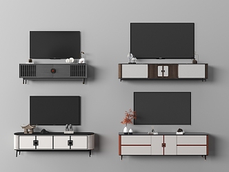 Chinese TV Cabinet TV Background Cabinet 3d model