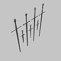 Medieval Swords and Daggers 3d model