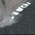 Garden Courtyard Concrete Water Pool with Flowing Spout and Rippling Water Surface