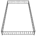 Public Facility Metal Frame Square Fence Structure With Vertical Bars For Urban Parks