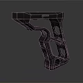 Black Modern Structural Mechanical Part With Hollow Design And Geometric Holes