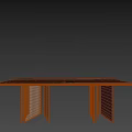 Black Office Desk With Transparent Legs In Minimalist White Room Interior