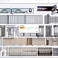 Functional Public Facility Components Including Gates Railings Portals Elevator Doors And Fences
