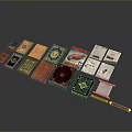 Colorful Household Notebooks And Journals With Various Cover Designs And Decorative Elements