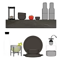 Modern Tableware Kitchen Tableware Combination 3d model