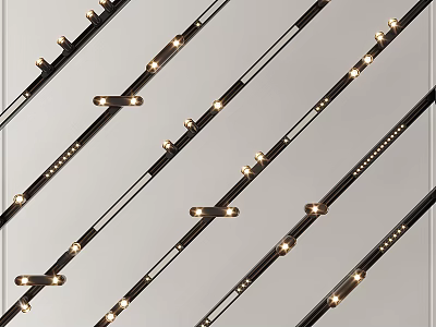 Modern LED Downlights and Spotlights Track Lighting Fixtures for Home Interior Ceiling 3d model