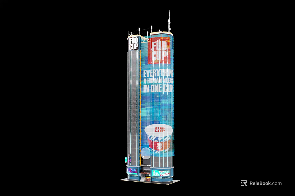 Future Architecture Tall Modern Towers With Glass Curtain Walls And Futuristic Urban Design Elements 3d model 
