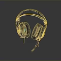 Black Over Ear Headphones With Soft Ear Cushions And Audio Cable