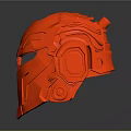 Red Fashionable Helmet With Unique Design And Modern Protective Features