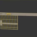Contemporary Metal Wire Grid Furniture With Light Panel And Shelf Bracket Design