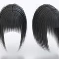 Fashion Black Fringe Wig Ornament Decor Set With Hairstyle Design Models