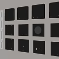 Modern Black And White Switch Panels With Various Designs And Sockets