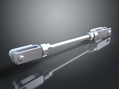 Stainless Steel Mechanical Connector With Shiny Surface And Bolted End Pieces 3d model