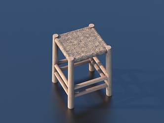 Outdoor Table and Chair Stool Slippery 3d model