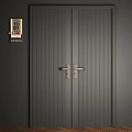 Middle Ancient Double Door 3d model