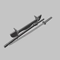 Traditional Dragon Creature Decorated Sword On Wooden Stand With Scabbard
