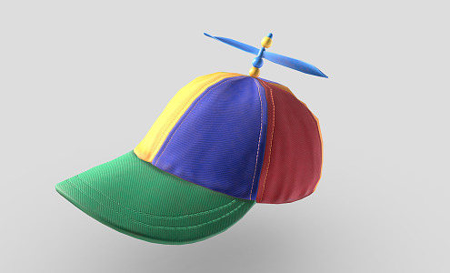 modern hat propeller cap children's hat 3d model