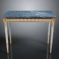 Elegant Dining Chairs With White Frame Gold Accents And Marble Decor Details