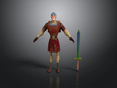 Knight Character Fantasy Style Backpack Equipment Adventure Image Mecha Warrior Mecha Soldier Machine Battlearm 3d model