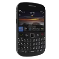 Two Mobile Phones Featuring QWERTY Keyboard Screen Display Time Scenery Background And App Icons