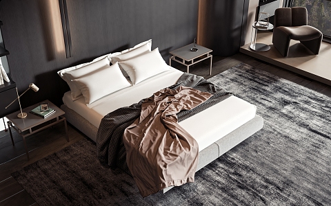 Style Commodity Bed 3d model