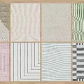 Square Rugs Collection With Various Patterns And Different Design Styles 3d model
