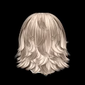 Game and Movie Character 3D Head Model with Blonde Short Textured Hair
