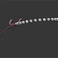 Stylish White Pearl Necklace With Pink Bow For Elegant Fashion Look