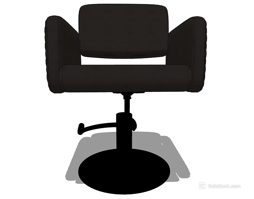 Black Leather Massage Chair With Ergonomic Design Comfortable Seating And Adjustable Base 3d model 