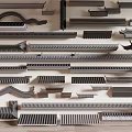 Various Architectural Building Components With Curved Straight And Ornamental Designs