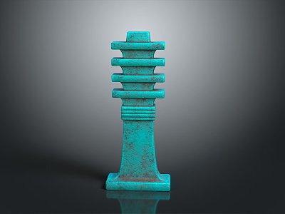 Pillar Stone Pillar Stone Pillar Old Stone Pillar Outdoor Articles Realistic model