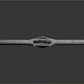 Classic Sword Weapon Featuring Blue Blade Brown Hilt And Cross Guard On Gray Background