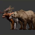Various Animal Figurines Collection Featuring Deer Pig Bear And Other Species