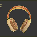 Stylish Red Headband Pink Earmuff Headphones With Knitted Texture Design And Modern Look