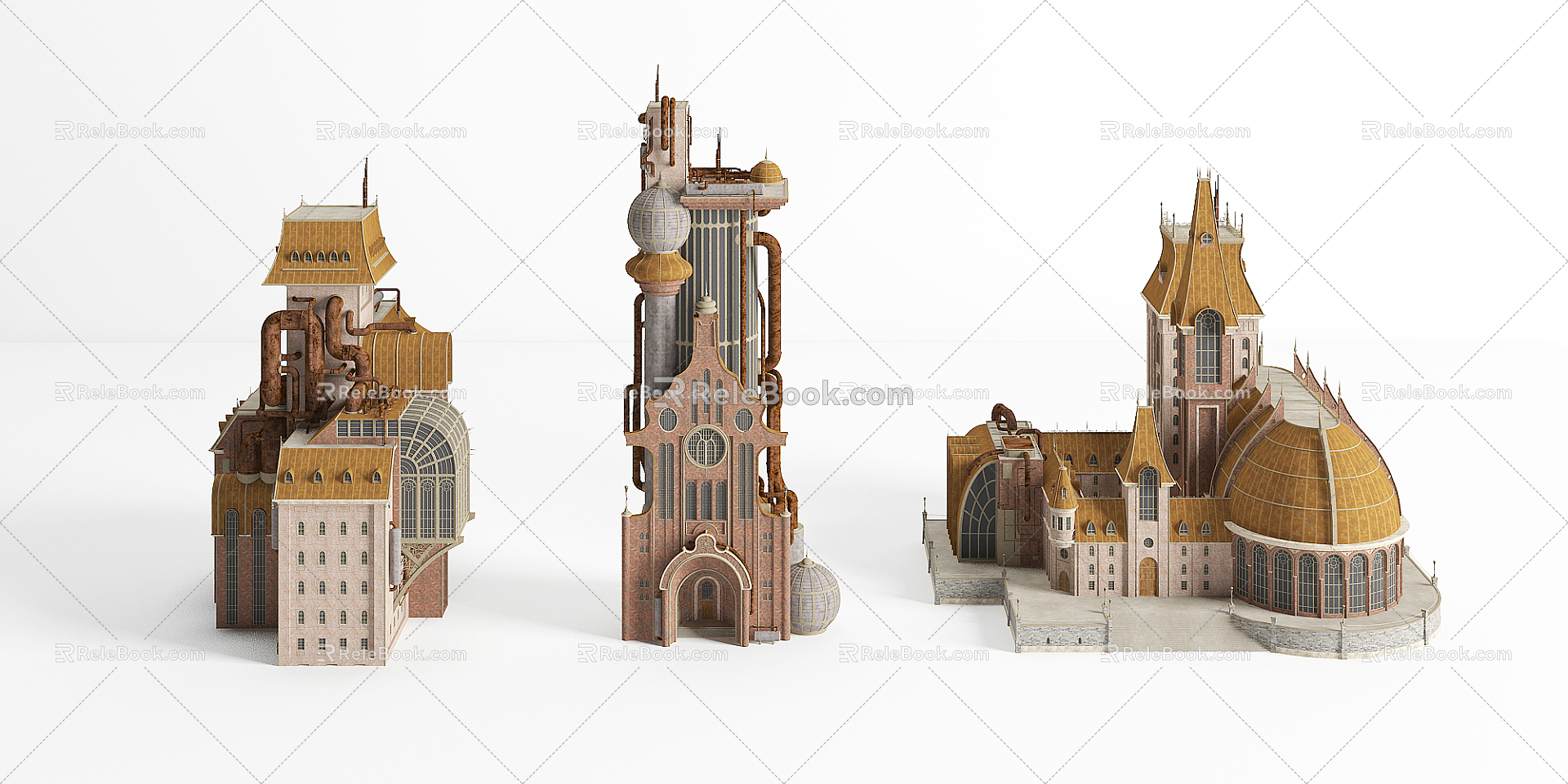 European Castle Playground House 3d model