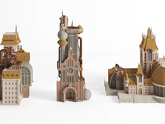 European Castle Playground House 3d model