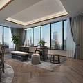 New Chinese-style private room 3d model
