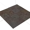 Dark Cracked Texture Floor Tiles With Natural Stone Appearance For Interior Design
