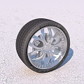 Modern car tires 3d model