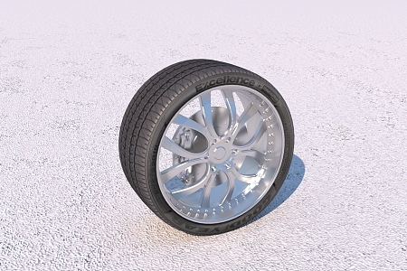 Modern car tires 3d model