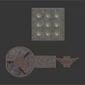 Traditional Architectural Structural Elements With Intricate Carved Patterns And Geometric Details