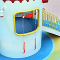 Colorful Castle Themed Children Play Facility For Fun Safe Outdoor Garden Landscape Amusement Space