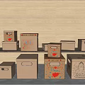 Modern Storage Box Paper Box Shoe Box Gift Box 3d model