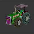 Green Brandon 300 Tractor With Gray Canopy And Black Tires