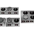 Kitchen Appliances Electric Hot Plates Various Models with Silver Black Heating Plates and Knob Controls
