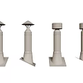 Hardware Tools Various Chimney Models Featuring Brick And Metal Construction Designs 3d model