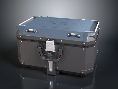Black Hard Protective Case with Metal Latches Reinforced Corners and Handle for Equipment Storage 3d model