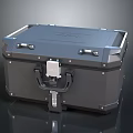 Black Hard Protective Case with Metal Latches Reinforced Corners and Handle for Equipment Storage